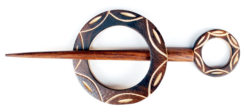 Wooden Shawl Pin SP-111