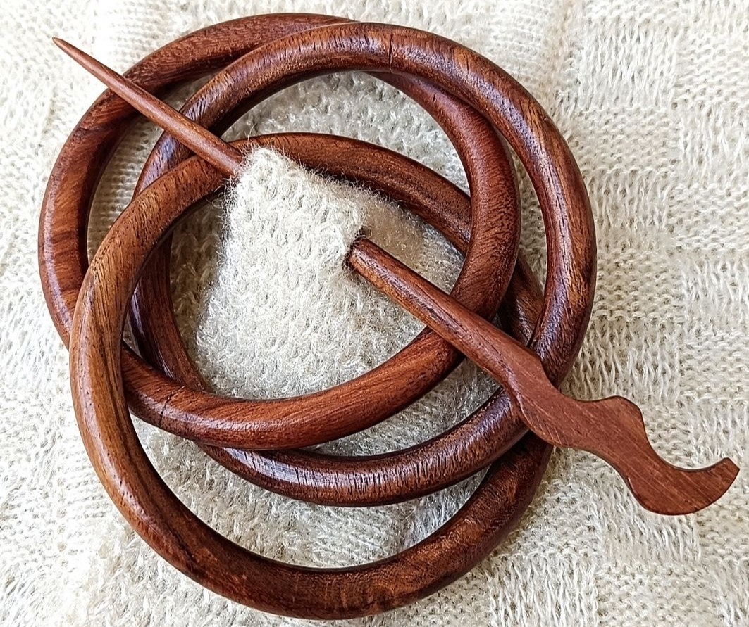 Wooden Shawl Pin SP-266