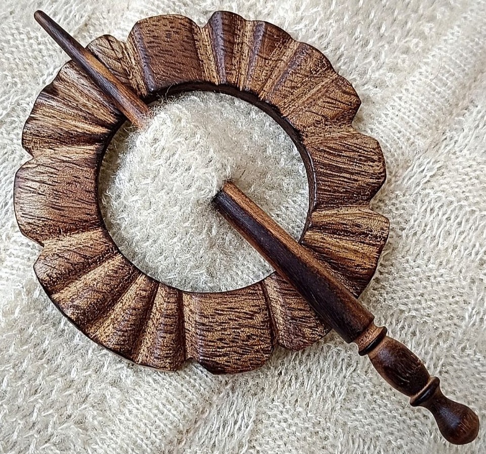 Wooden Shawl Pin SP-279