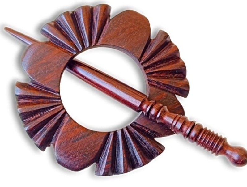 Wooden Shawl Pin SP-279B
