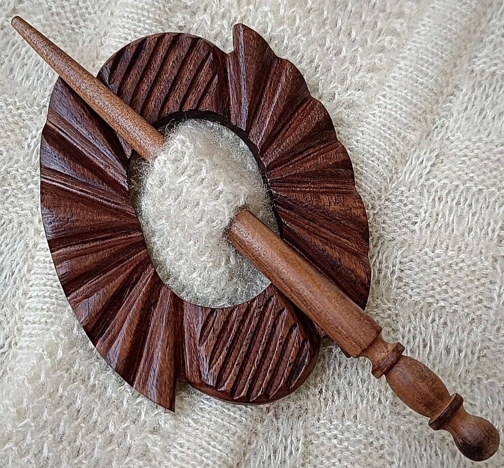 Wooden Shawl Pin SP-283