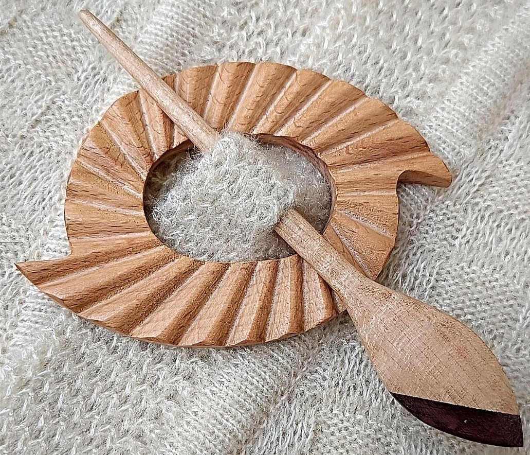 Wooden Shawl Pin SP-283B