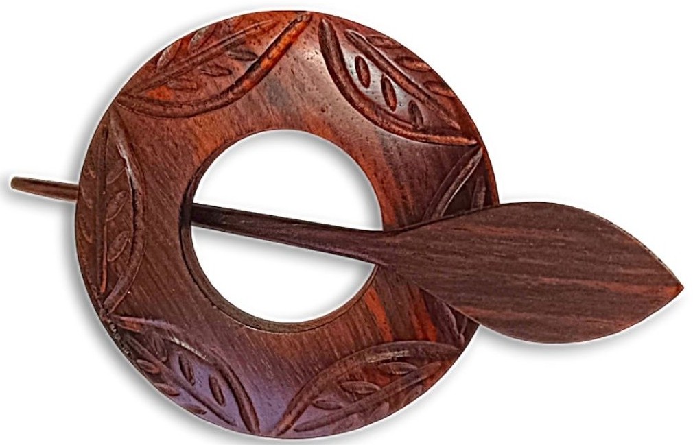 Wooden Shawl Pin SP-293