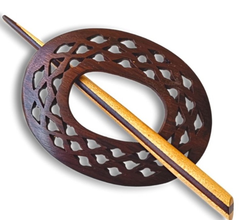Wooden Shawl Pin SP-301
