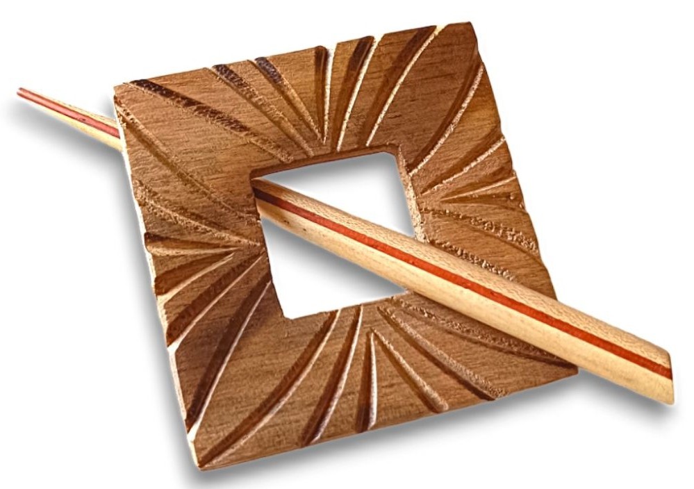 Wooden Shawl Pin SP-314