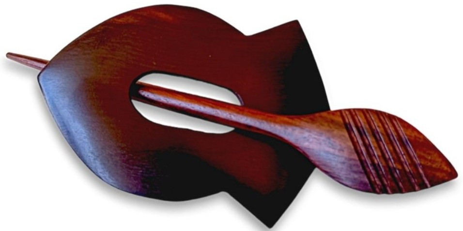 Wooden Shawl Pin SP-322