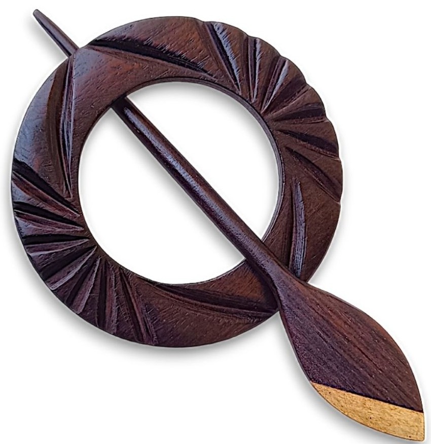 Wooden Shawl Pin SP-337