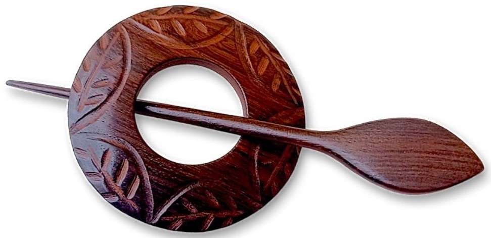 Wooden Shawl Pin SP-367