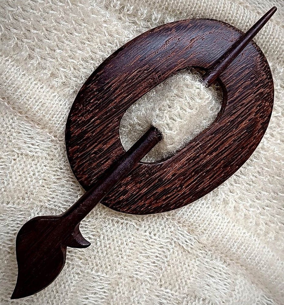 Wooden Shawl Pin SP-417