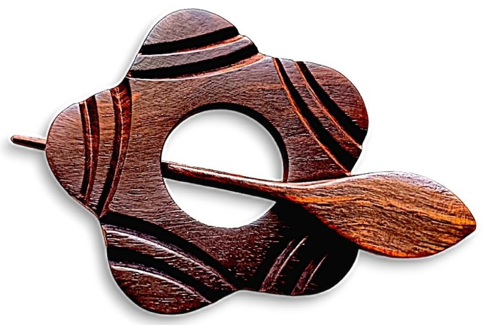 Wooden Shawl Pin SP-421