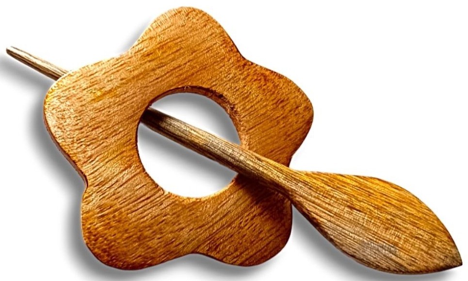 Wooden Shawl Pin SP-422