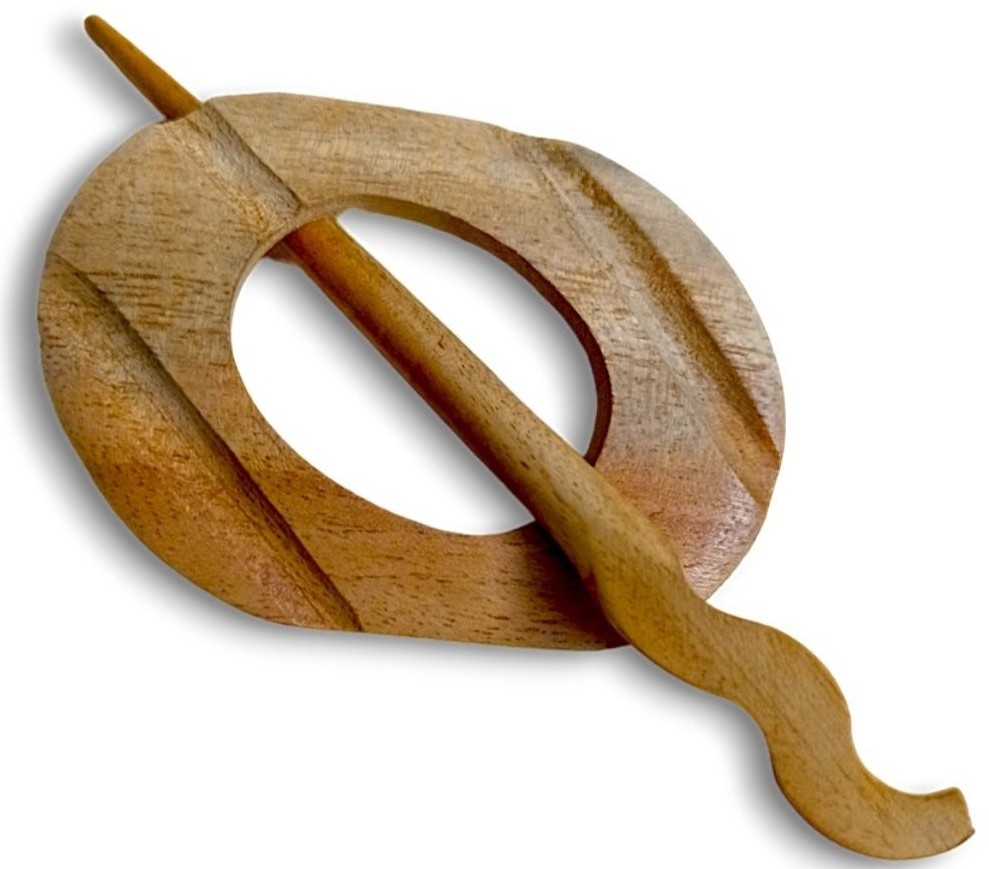 Wooden Shawl Pin SP-423