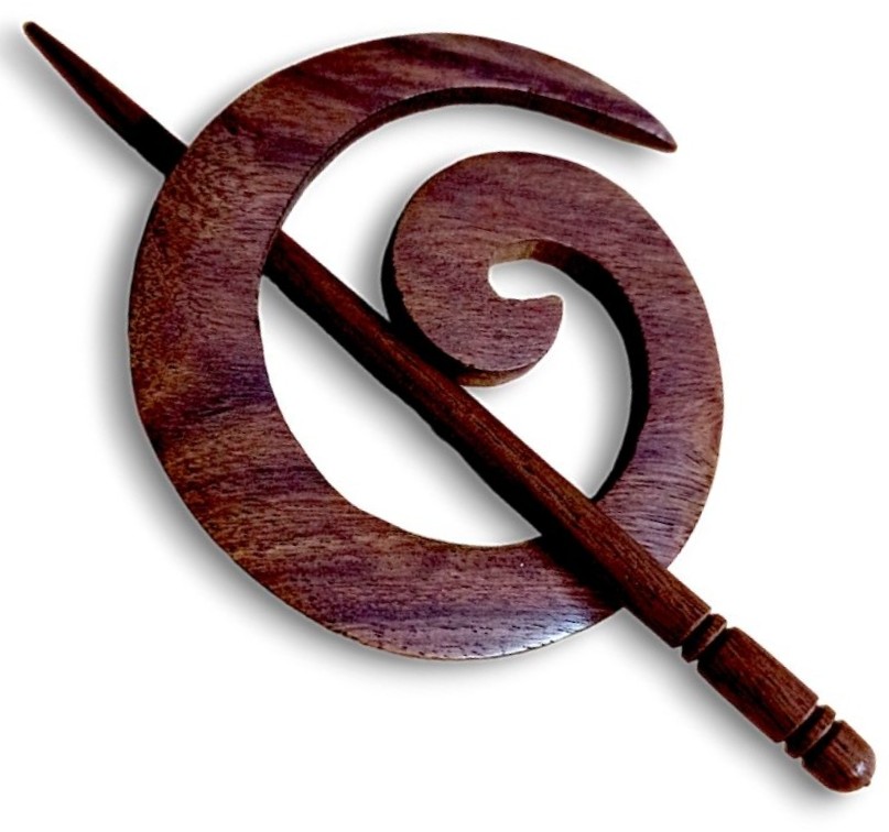 Wooden Shawl Pin SP-424